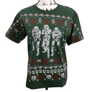 Disney Parks Star Wars Stormtrooper Holiday Sweater T Shirt Youth Size L NWT